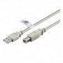 Goobay USB AB 500 HiSpeedCert 2.0 5m cavo USB USB A USB B Grigio (50833)