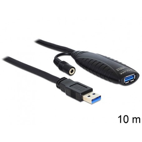 DeLOCK USB3.0-A - USB3.0-A, 10m cavo USB USB 3.2 Gen 1 (3.1 Gen 1) USB A Nero (83415)