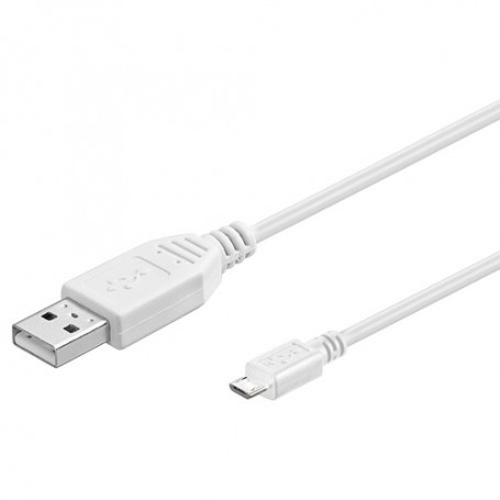 Goobay USB 2.0 A/micro-B 0.6m cavo USB 0,6 m USB A Micro-USB B Bianco (96192)