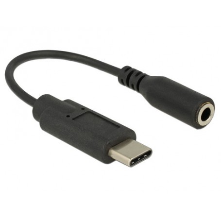 DeLOCK 65842 cavo per cellulare Nero 0,14 m USB tipo-C 3,5 mm (65842)