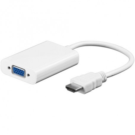 Goobay HDMI - VGA/3.5mm, M/F VGA + 3.5mm Bianco (51758)