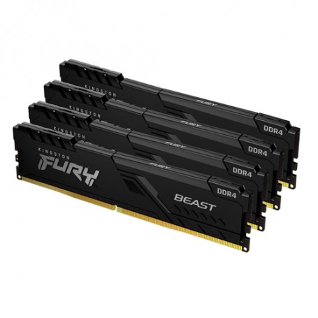 Kingston Technology FURY Beast memoria 128 GB 4 x 32 GB DDR4 3200 MHz (KF432C16BBK4/128)