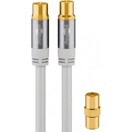 Wentronic 70313 cavo coassiale 1 m Bianco (70313)