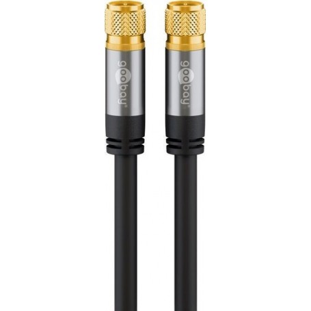 Wentronic 70661 cavo coassiale 1 m F Nero (70661)