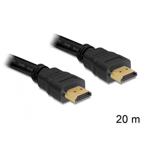 DeLOCK 20m, HDMI - HDMI cavo HDMI HDMI tipo A (Standard) Nero (83452)