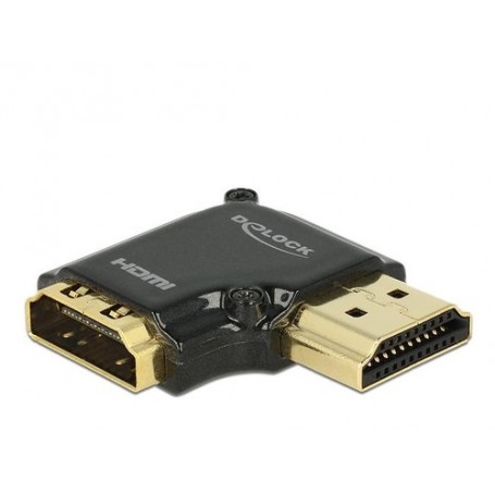DeLOCK HDMI-A/HDMI-A, F/M, 90° Nero (65661)