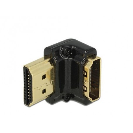 DeLOCK HDMI-A/HDMI-A male, F/M, 90° Nero (65662)