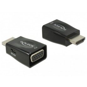 DeLOCK 65902 adattatore per inversione del genere dei cavi HDMI A VGA Nero (65902)