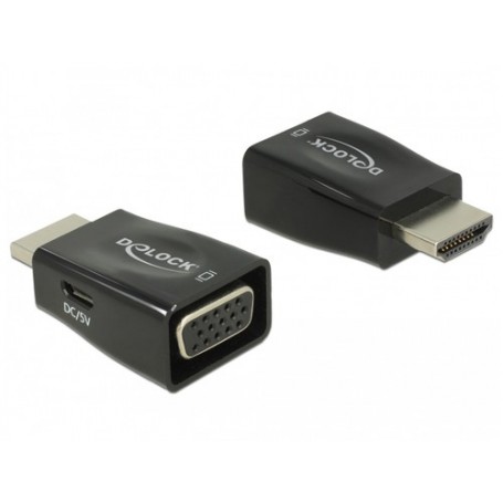 DeLOCK 65902 adattatore per inversione del genere dei cavi HDMI A VGA Nero (65902)