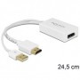 DeLOCK 62496 cavo e adattatore video 0,245 m HDMI-A, USB-A Displayport Bianco (62496)
