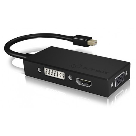 ICY BOX IB-AC1032 Mini DisplayPort DVI-D + VGA (D-Sub) + HDMI Nero (60234)