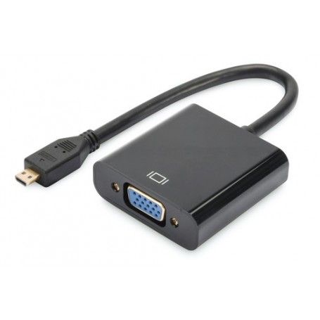 Digitus DA-70460 cavo e adattatore video HDMI tipo D (Micro) VGA (D-Sub) Nero (DA-70460)
