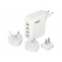 Hamlet Travel Charger Alimentatore USB da parete 4 porte con adattatori per 150 paesi (XPWC420TRAV)