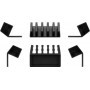 Goobay 70433 organizer per cavi Scrivania Supporto per cavo Nero 2 pz (70433)