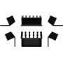 Goobay 70433 organizer per cavi Scrivania Supporto per cavo Nero 2 pz (70433)