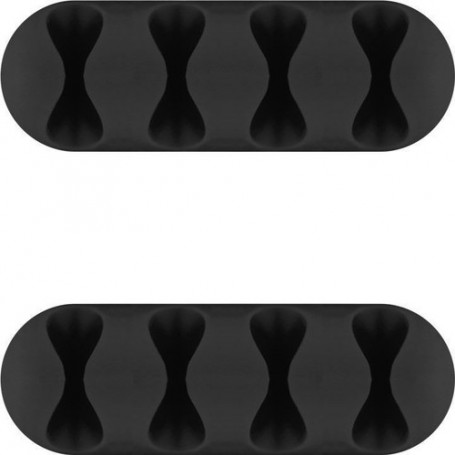 Goobay 70406 organizer per cavi Supporto per cavo Nero 2 pz (70406)