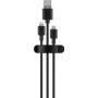Goobay 70685 organizer per cavi Scrivania/Parete Clip per cavo Nero 3 pz (70685)