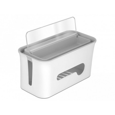 DeLOCK 18290 organizer per cavi Pavimento Scatola portacavi Grigio, Bianco 1 pz (18290)