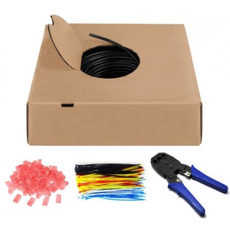 Goobay 55440 cavo di rete Nero 100 m Cat6 U/UTP (UTP) (55440)