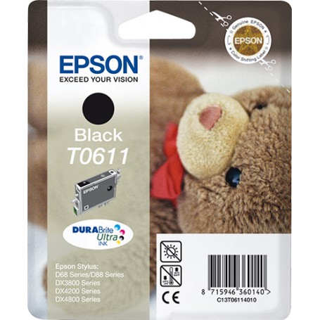 Epson Teddybear Cartuccia Nero (C13T06114010)