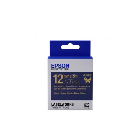 Epson Nastro satinato per etichettatrici LK-4HKK oro/blu 12 mm (5 m) (C53S654002)