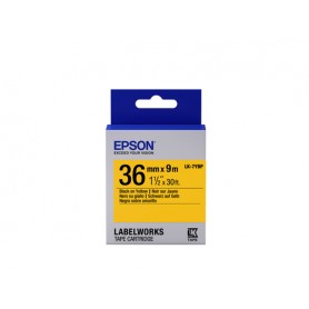 Epson Nastro fondo Pastello Giallo per testo Nero 36/9 LK-7YBP (C53S657005)
