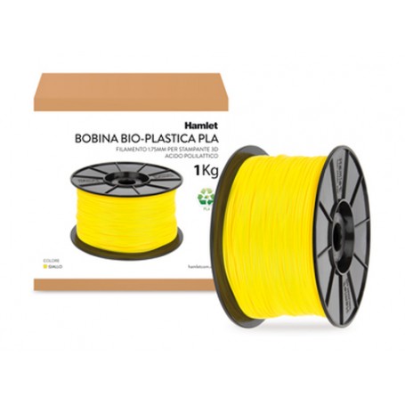 Hamlet Bobina di filamento per stampanti 3D Bio-Plastica Giallo da 1kg (HP3DXPLAYL)
