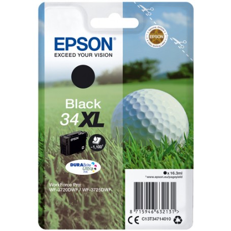 Epson Golf ball Singlepack Black 34XL DURABrite Ultra Ink (C13T34714020)