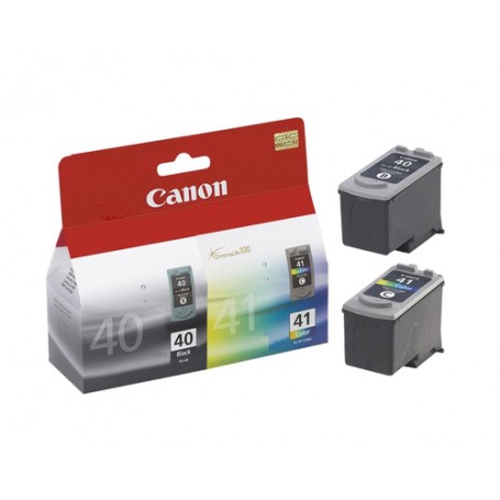 Canon PG-40 / CL-41 cartuccia d'inchiostro 2 pz Originale Ciano per foto, Magenta per foto, Nero, Giallo foto (0615B051)