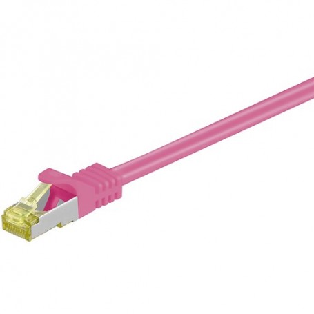 Goobay RJ-45 CAT7 1m cavo di rete Magenta S/FTP (S-STP) (91587)