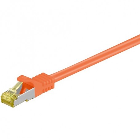 Goobay RJ-45 CAT7 0.5m cavo di rete Arancione 0,5 m S/FTP (S-STP) (91579)
