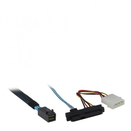 Inter-Tech 0.5m SFF 8643/4xSFF 8482+SATA 0,5 m Nero, Blu (88885004)