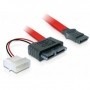 DeLOCK Cable SATA Slimline female + 2pin power  SATA cavo SATA 0,3 m Rosso (84390)
