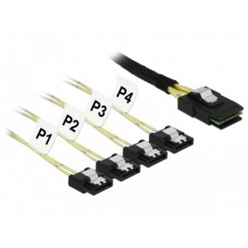 DeLOCK 85731 cavo Serial Attached SCSI (SAS) 1 m Nero, Verde (85731)