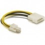 DeLOCK Cable P4 male  Molex 4pin male Multicolore 0,13 m (82391)