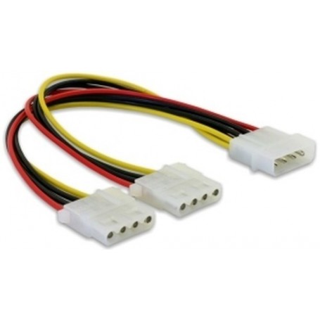 DeLOCK Y-Cable Power  2x 4pin Molex 0,11 m (82100)