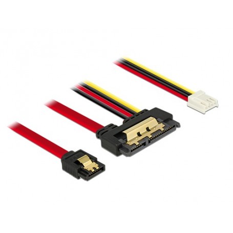 DeLOCK 85234 cavo SATA 0,3 m SATA 7-pin + Molex (4-pin) SATA 22-pin Nero (85234)
