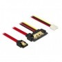 DeLOCK 85234 cavo SATA 0,3 m SATA 7-pin + Molex (4-pin) SATA 22-pin Nero (85234)