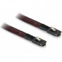 DeLOCK M/M SAS Cable 0,1 m Nero, Rosso (83073)