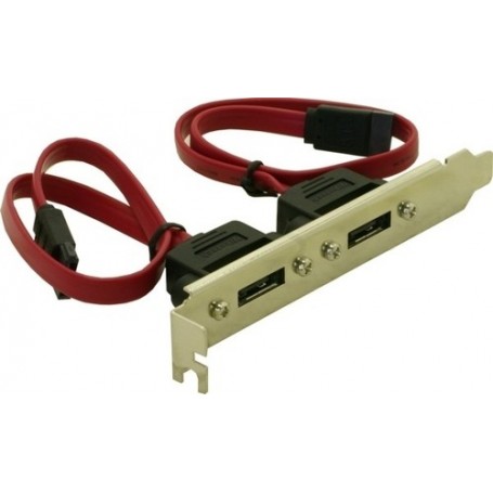 DeLOCK Slotbracket 2x internal SATA  2x eSATA external cavo SATA 2x SATA (65116)