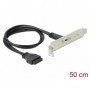DeLOCK 89937 cavo USB 0,5 m USB 3.2 Gen 1 (3.1 Gen 1) USB C Nero, Acciaio inossidabile (89937)
