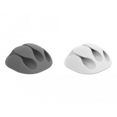 DeLOCK 18297 organizer per cavi Scrivania/Parete Supporto per cavo Grigio, Bianco 6 pz (18297)