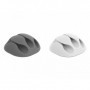 DeLOCK 18297 organizer per cavi Scrivania/Parete Supporto per cavo Grigio, Bianco 6 pz (18297)