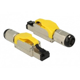 DeLOCK 86287 cavo di collegamento RJ-45 Argento, Giallo (86287)
