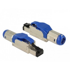 DeLOCK 86487 cavo di collegamento RJ-45 Blu, Argento (86487)