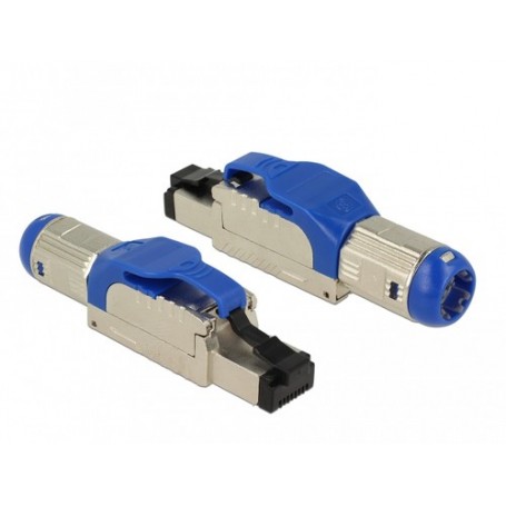 DeLOCK 86487 cavo di collegamento RJ-45 Blu, Argento (86487)