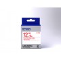 Epson Nastro fondo Standard Bianco per testo Rosso 12/9 LK-4WRN (C53S654011)