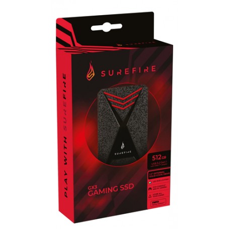 SureFire Gaming 512 GB Nero, Grigio (53683)