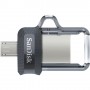 SanDisk Ultra Dual m3.0 unità flash USB 16 GB USB Type-A / Micro-USB 3.2 Gen 1 (3.1 Gen 1) Nero, Argento, Tras (SDDD3-016G-G46)