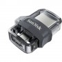 SanDisk Ultra Dual m3.0 unità flash USB 16 GB USB Type-A / Micro-USB 3.2 Gen 1 (3.1 Gen 1) Nero, Argento, Tras (SDDD3-016G-G46)